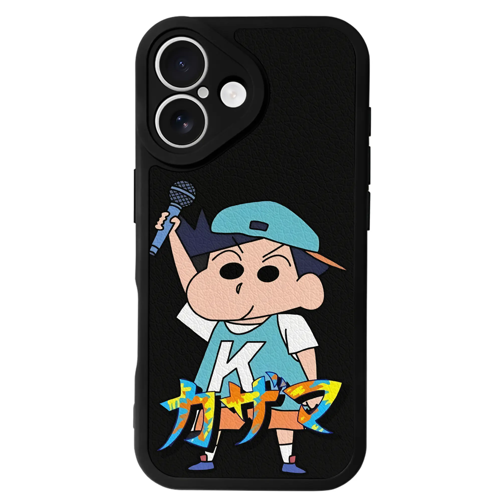 クレヨンしんちゃん グッズ 風間 とおる - IPhone 16シリーズ対応 ・ シリコンスマホケース ・ レザー調 ・ 高精度フィット ・ 耐衝撃 ・ ワイヤレス充電対応 ・ 精密カット